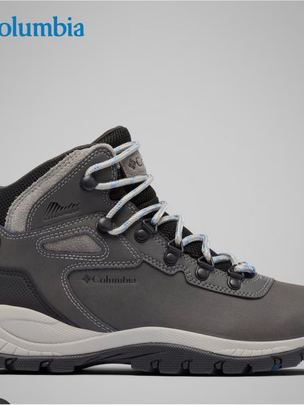 Columbia Gray Hiking Boot with Light Blue Laces - Picture 2 of 7